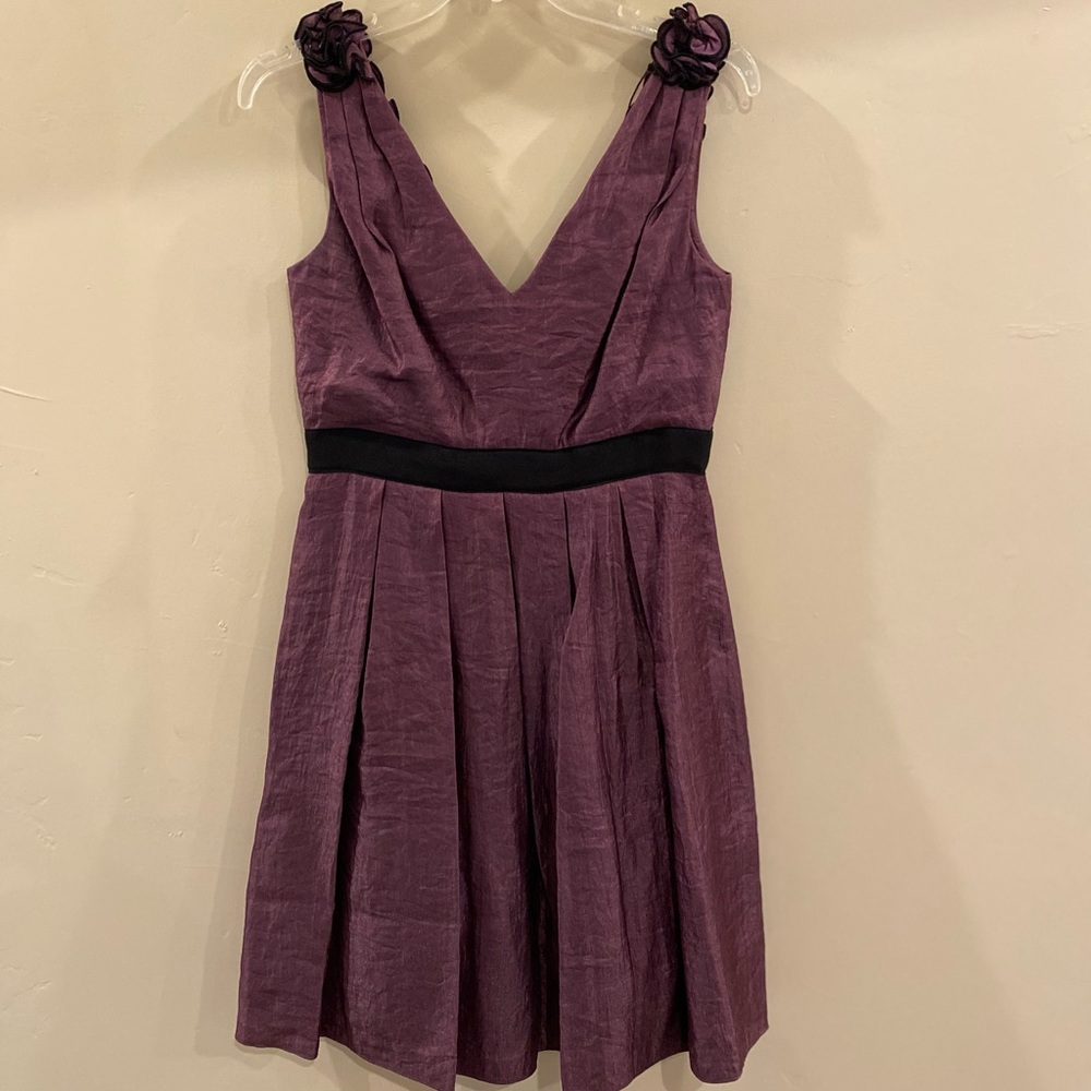 Adrianna Papell Evening dress. Purple with flower neckline.